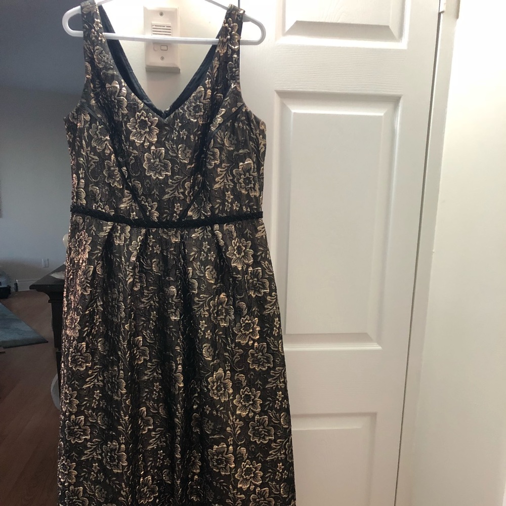 Black and gold full length gown